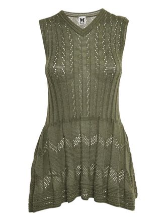 Missoni knitted mini dress - women - Viscose/Cotton/Polyamide - S - Green