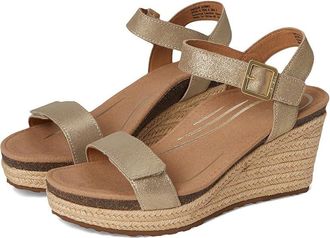 Aetrex Sydney Womens Wedge Shoes Champagne : EU 42 (US Womens 10.5-11) M (B), Suede