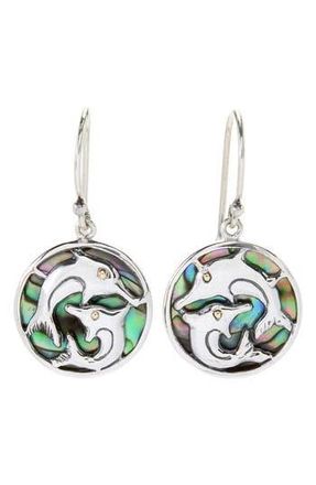Samuel B. Abalone Dolphin Drop Earrings in Blue And Green at Nordstrom Rack