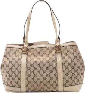 Gucci Pre-owned Tote Bags, female, Beige, Size: ONE SIZE Pre-owned Vintage Tote Bag