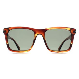 Police Square Mens Shiny Striped Brown Green SPLN35 Champ 9 - One Size