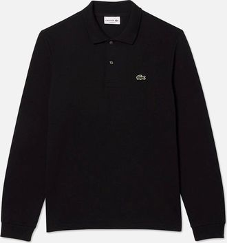Lacoste Mens Mens Black Lacoste L1212 Classic Long Sleeve Polo T-Shirt - Size: 42