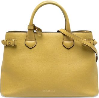 Burberry 2000-2017 medium House Check Banner leren tas - Geel