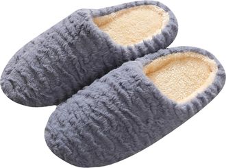 Generic Womens Memory Foam House Shoes Fuzzy Slippers Women Indoor Slippers for Indoor Outdoor Warm Slip On Closed Toe Comfy Soft Winter Shoes Plush Lined Fla