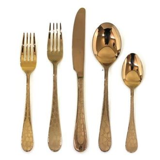 Mepra Coccodrillo Flatware Set - 5 Pieces in Bronze at Nordstrom