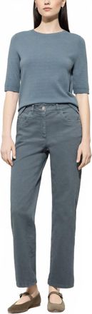 Luisa Cerano Fine Knit Sweater In Greyish Blue