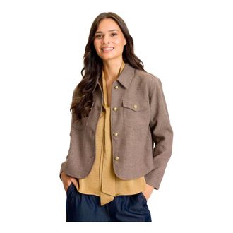 In Front IN Front - Blazers - Dames - Jassen - Bruin - Maat: XL Leer