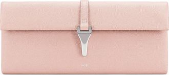 JW PEI Zaria Pebbled Faux Leather Clutch in Antique Pink at Nordstrom