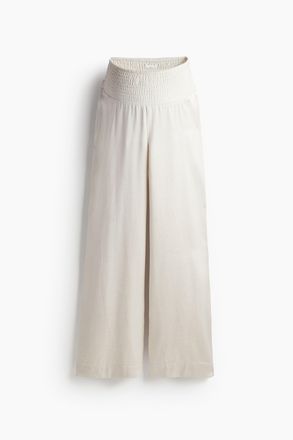 H&M MaMA Before & After Satinhose - Cremefarben