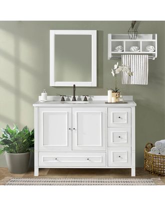 Alaterre Furniture Williamsburg 3Pc Wooden Bathroom Vanity Set
