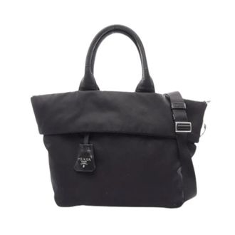 Prada Pre-owned Vintage Tote - Dames - Vintage Shopper - Zwart - ONE Size - Nylon - Vintage