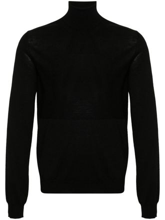 Jil Sander virgin wool fine-knit jumper - men - Virgin Wool - 50 - Black