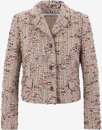 Tagliatore Gerade Jacke aus buntem Tweed Brandie
