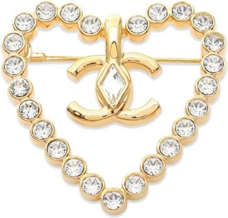 Chanel 1986-1988 heart brooch - Gold
