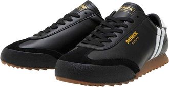 Patrick Mens Bergan Leather Trainers (Black/White) - Size UK 10