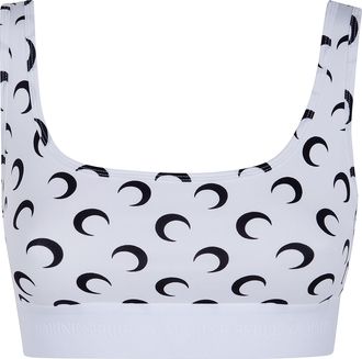 Marine Serre Moon Printed Jersey Sports Bra