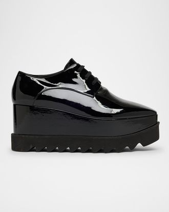 Stella McCartney Elyse Patent Alter Platform Sneaker Loafers