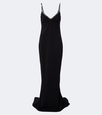 Stella McCartney Embellished cr&ecirc;pe gown