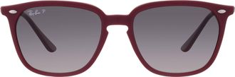 Ray-Ban Gray Gradient Polarized Square Unisex Sunglasses 0RB4362 6383T3 55