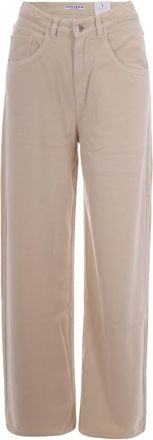 Icon Denim Los Angeles Beige Relaxed Mid Rise Jeans