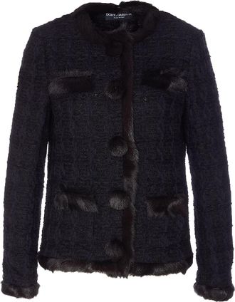 Dolce & Gabbana Single Breasted Tweed Jacket