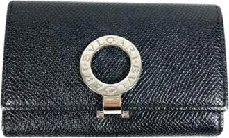 Bulgari Pre-owned Leren Sleutelhanger - unisex - Vintage Accessoires - Zwart - ONE Size - Leer - Vintage
