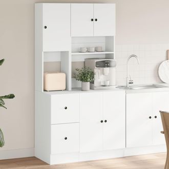 vidaXL Mueble De Cocina Madera De Ingenier&iacute;a Blanco 95x50x180 Cm Vidaxl