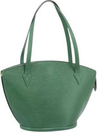 Louis Vuitton Tweedehands leren Louis Vuitton tassen - Dames - Vintage Schoudertas - Groen - ONE Size - Vintage
