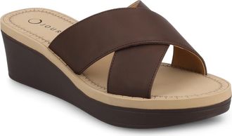 Journee Collection Women & apos;s Biara Platform Wedge Sandals