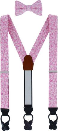 Trafalgar Store Hanami Cherry Blossom Burst Suspenders (Braces) and Bowtie Bundle in Pink at Nordstrom