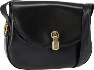 Gucci Pre-owned Cross Body Bags, female, Black, Size: ONE SIZE Pre-owned Vintage Leather Cross Body Bag