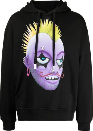 Haculla Moe graphic-print hoodie - men - Cotton - M - Black