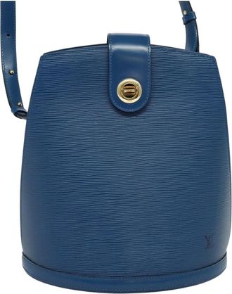 Louis Vuitton Cluny Blue Leather Shoulder Bag (Pre-Owned)
