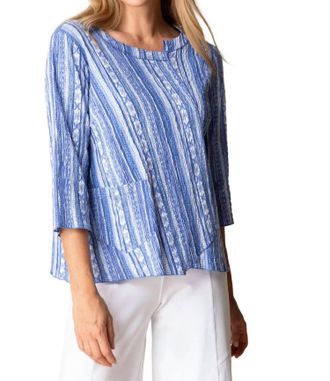 Habitat St. Tropez Stripe Top In Indigo