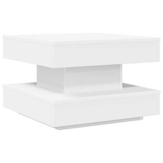 vidaXL Vidaxl - Mesa De Centro Giratoria 360 Grados Blanco 50x50x34,5 Cm