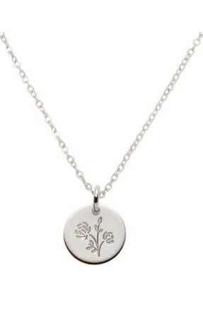 Made by Mary November Birth Flower Necklace in Silver at Nordstrom, Size Medium