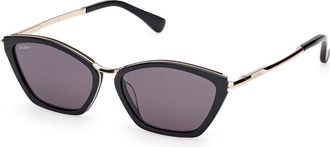 Max Mara MM0162 01A Womens Sunglasses Black Size 54