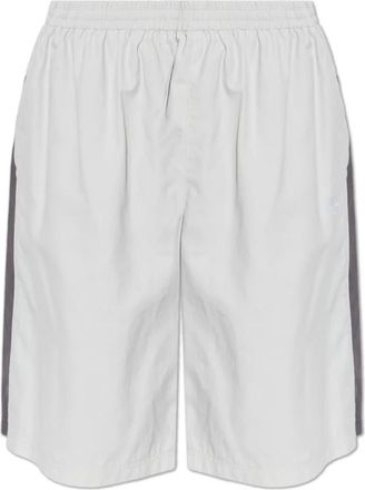 Balenciaga Long Shorts, male, Gray, Size: XL Shorts with embroidered logo
