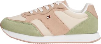 Tommy Hilfiger Womens Easy Suede Runner Trainers, Green (Earth Sage), 6.5