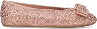 Ferragamo Ballet Flats With Rhinestones