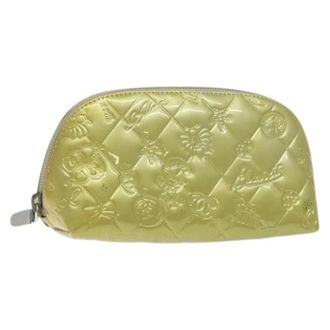 Chanel Pre-owned Clutches, female, Yellow, Size: ONE SIZE Pre-owned Vintage Leather Clutch