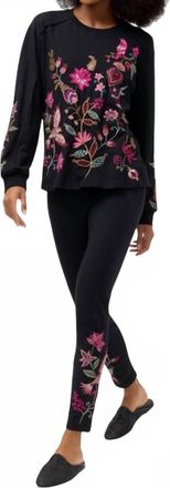 Johnny Was Penellope Tapered Leg Legging In Black