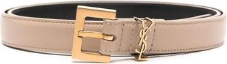 Saint Laurent Cassandre Leather Belt