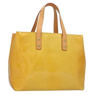 Louis Vuitton Reade Monogram Vernis Yellow Patent_Leather Handbag (Pre-Owned)