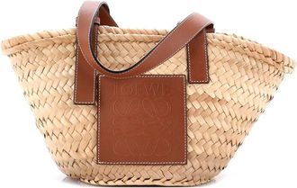 Loewe Beige Raffia Basket Tote Small (Authentic Pre-Loved)