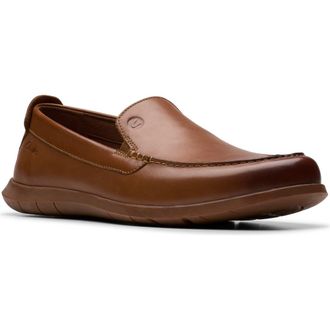 Clarks Flexway Step Slip-On in Tan Leather at Nordstrom Rack, Size 10.5