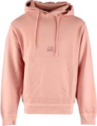 C.P. Company Roze Katoenen Fleece Sweater - Heren - Hoodies - Roze - 2XL - Katoen - Hoodies & sweatvesten