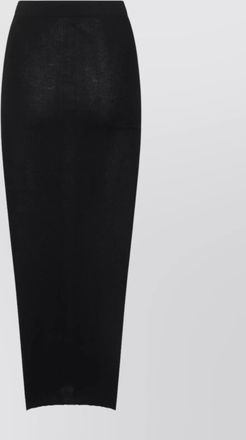 Rick Owens high waist slit detail long length skirt