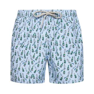 MC2 Saint Barth Beachwear, male, Blue, Size: 2XL Happy Sabrage 30 Swim Shorts