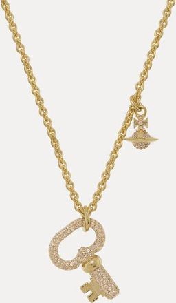 Vivienne Westwood Ovidia Long Pendant Necklace Gold-brown-cz Gold-brown-cz Women